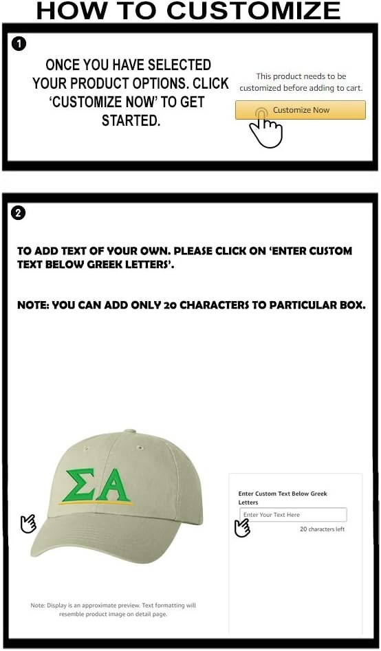 image:imagePersonalized Sigma Alpha Greek Line HatTan