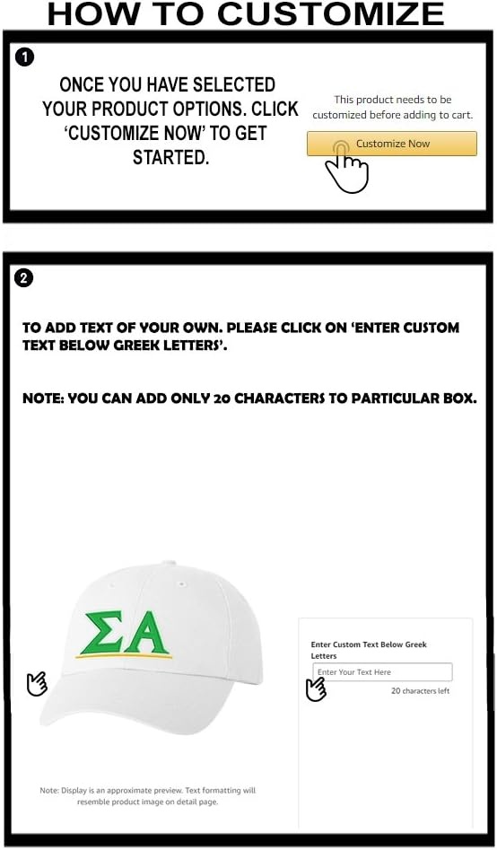 image:imagePersonalized Sigma Alpha Greek Line HatWhite