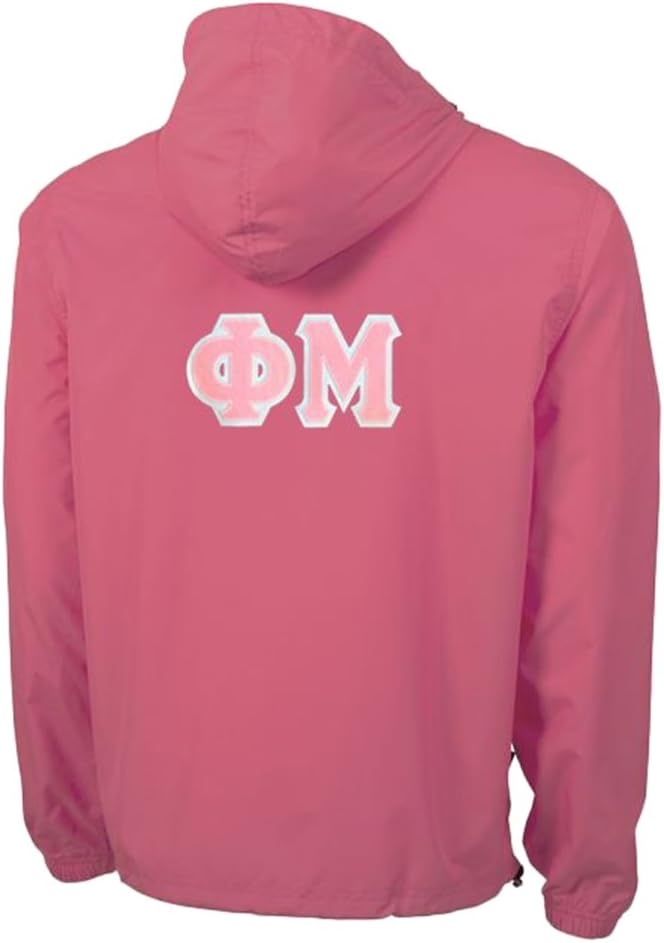 image:imagePhi MU Tackle Twill Lettered Pack N Go PulloverHot Pink