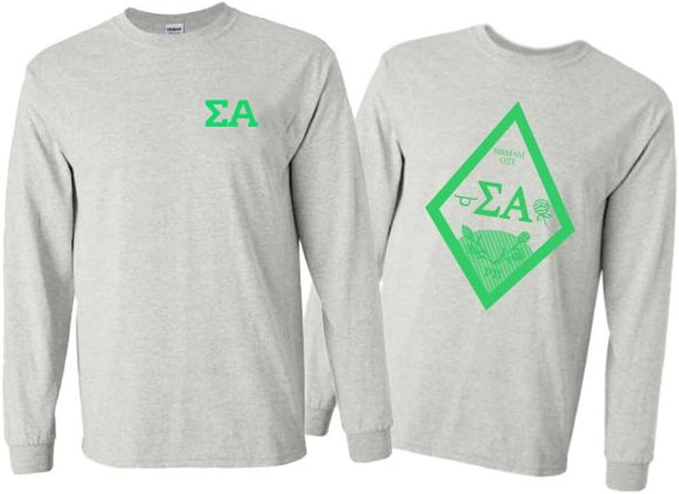 image:imageSigma Alpha World Famous Crest Long Sleeve TShirtLight Grey