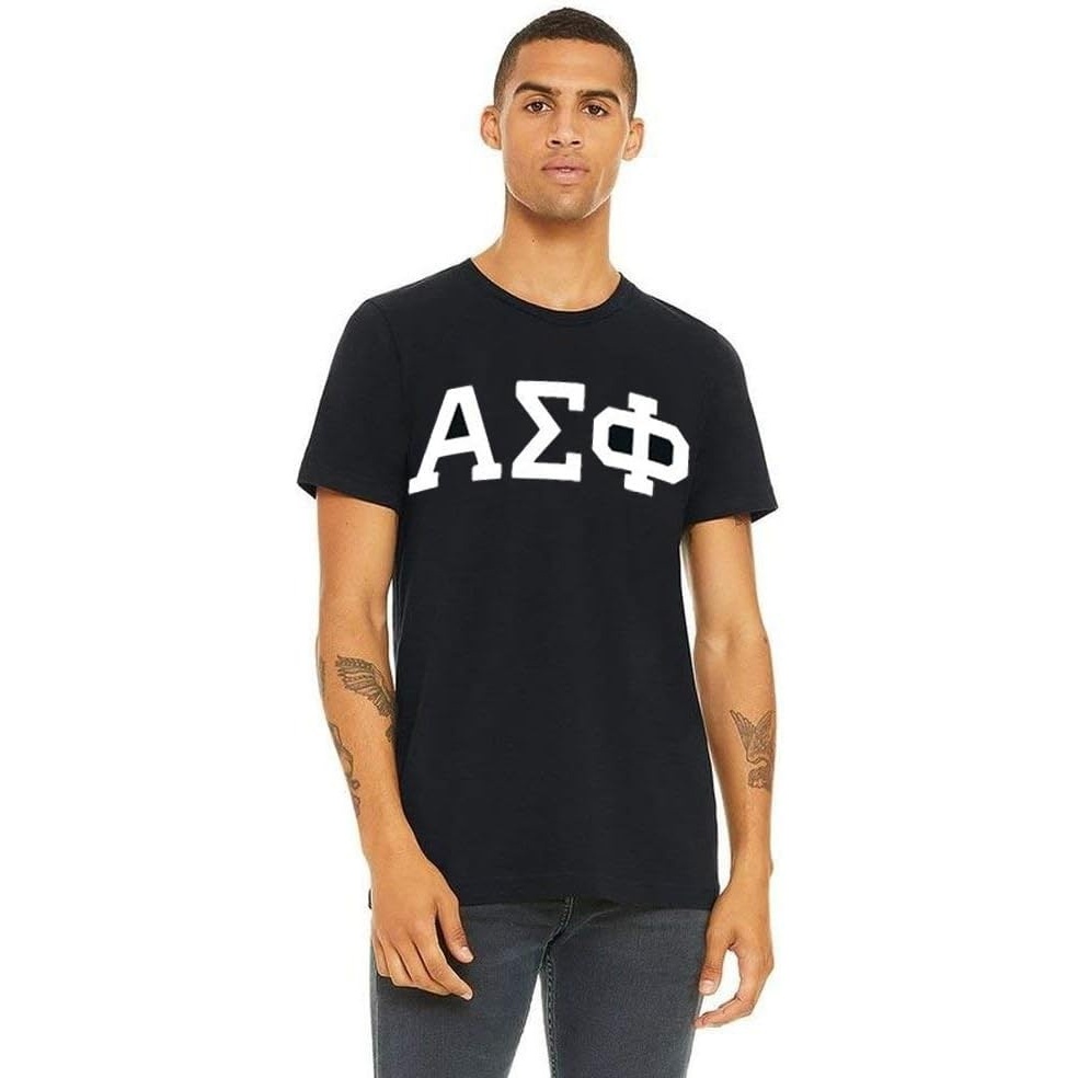 image:imageAlpha Sigma Phi Arched Greek Letter TShirtBlack