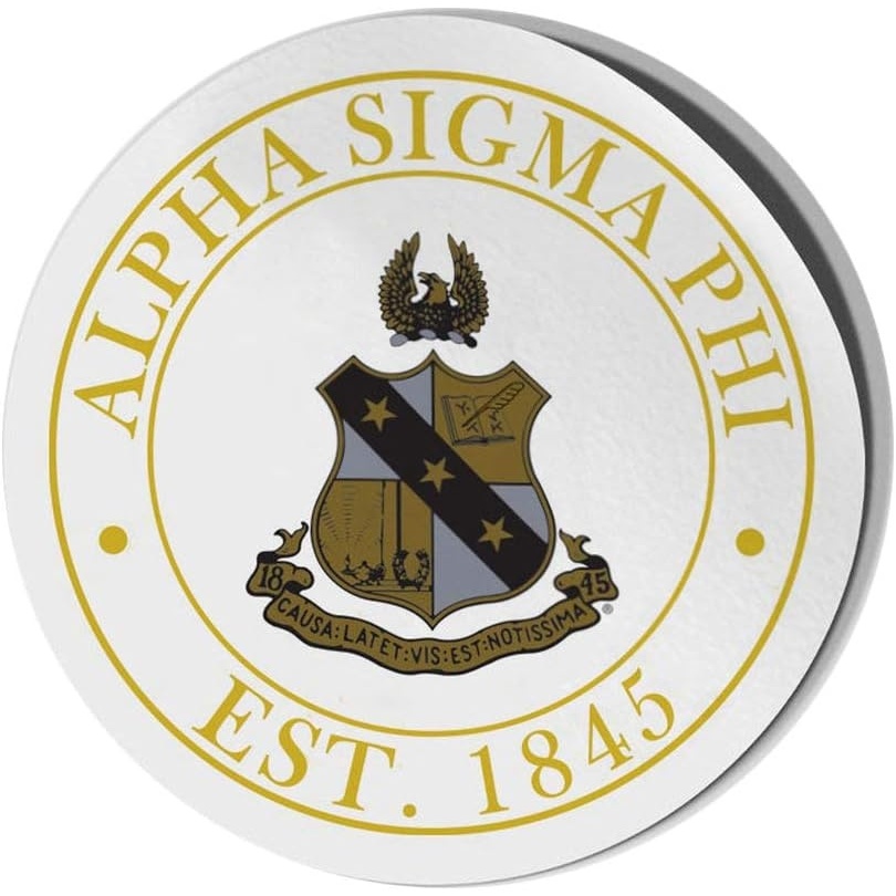 image:imageAlpha Sigma Phi Circle Crest Shield Decal