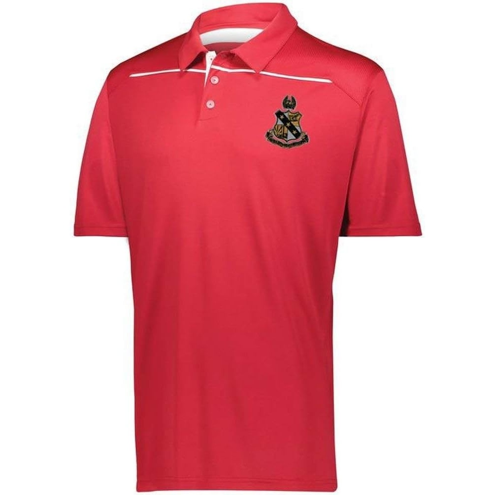 image:imageAlpha Sigma Phi Greek Crest Emblem Defer PoloScarletWhite