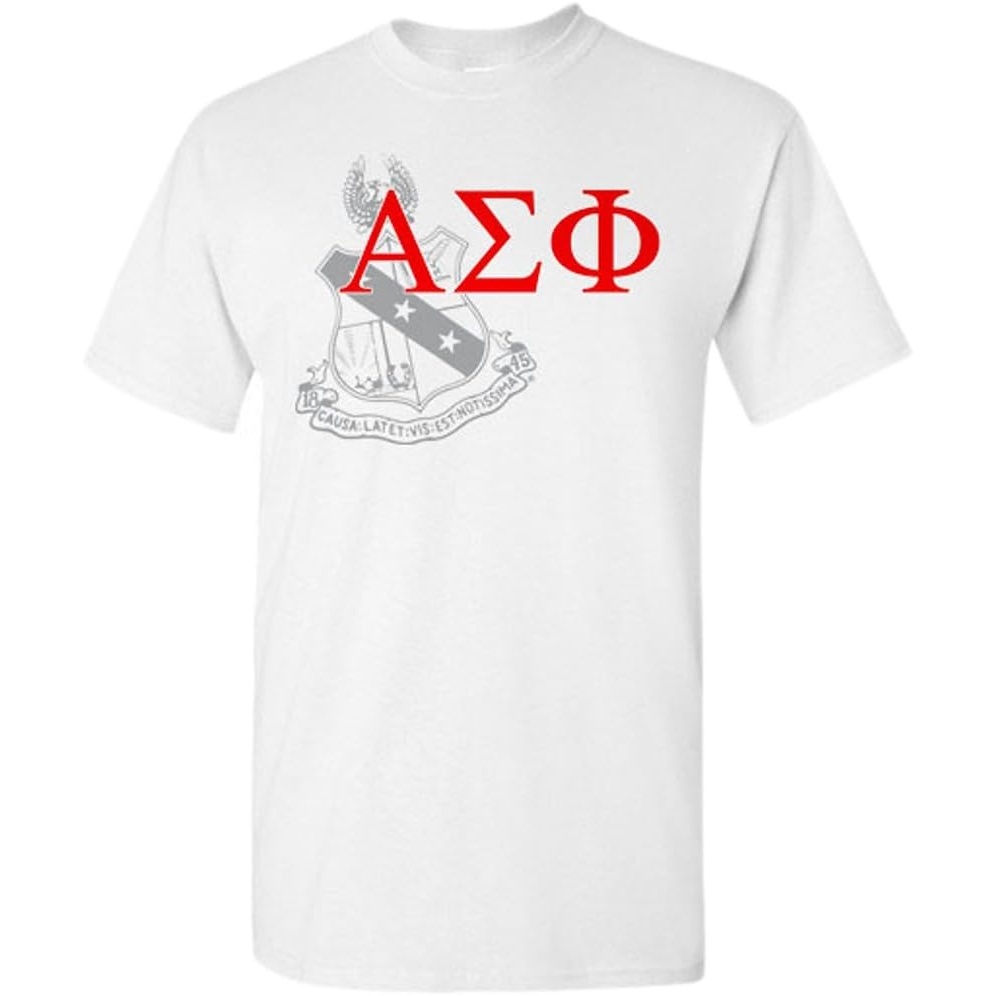 image:imageAlpha Sigma Phi Greek Crest TShirtLight Grey