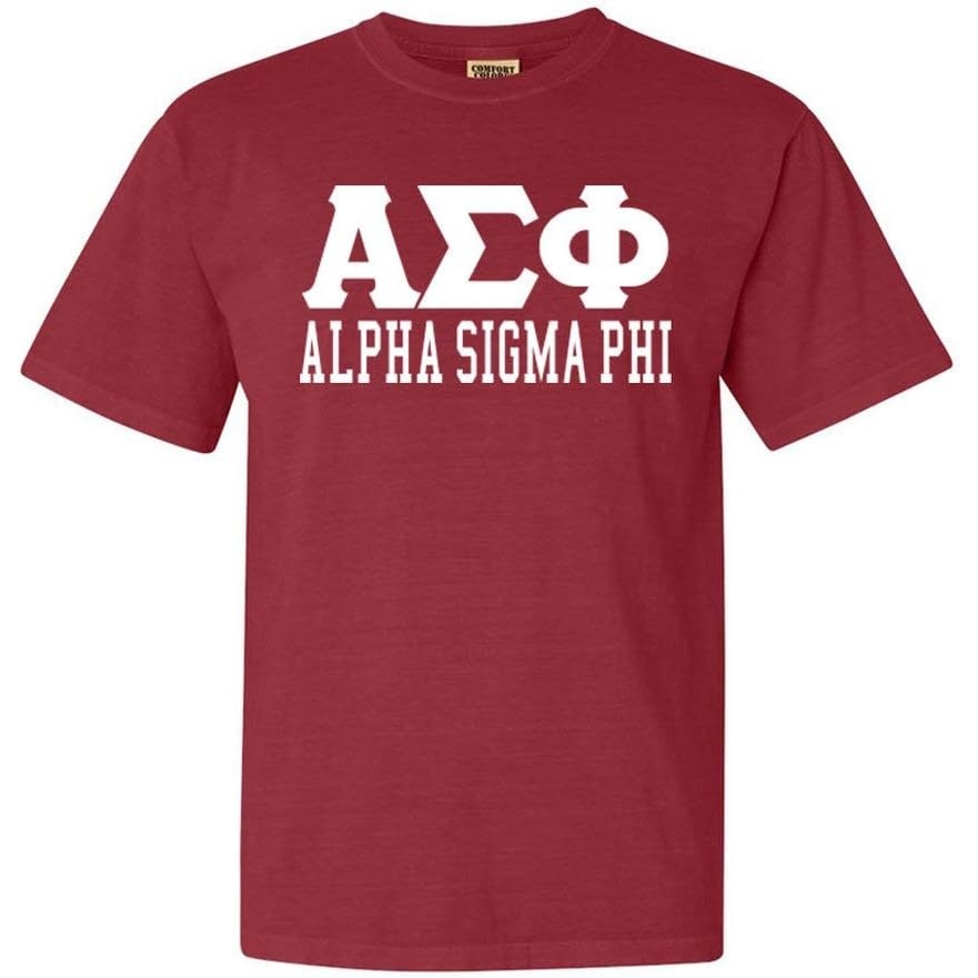 image:imageAlpha Sigma Phi Greek Heavyweight TShirtBerry