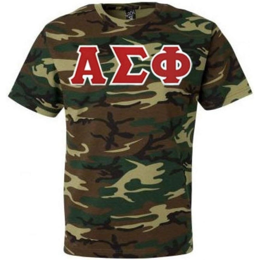 image:imageAlpha Sigma Phi Lettered Camouflage TShirtCamouflage