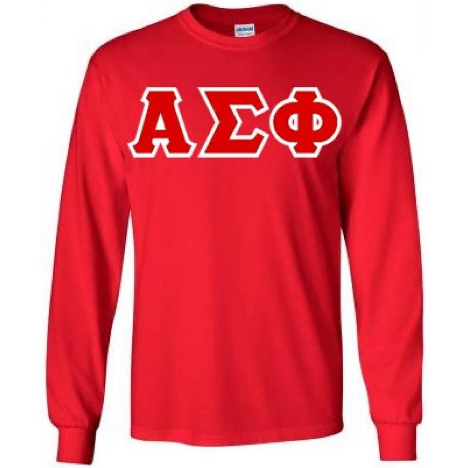 image:imageAlpha Sigma Phi Lettered Long SleeveRed