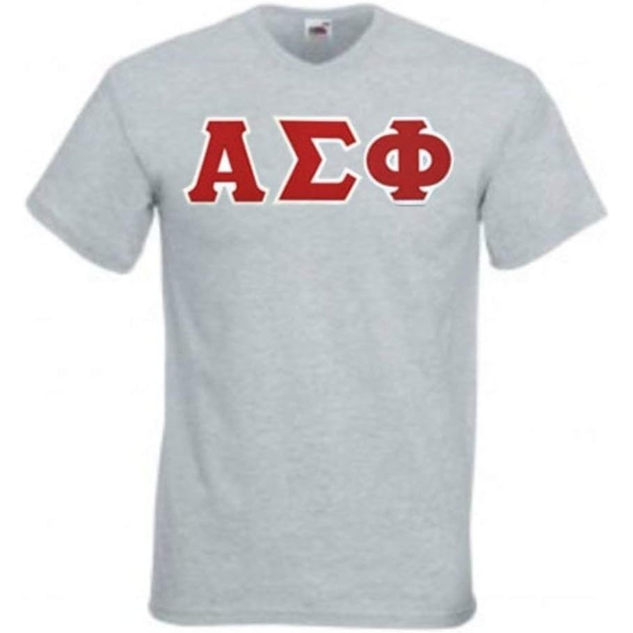 image:imageAlpha Sigma Phi Lettered VNeck TShirtSports Grey