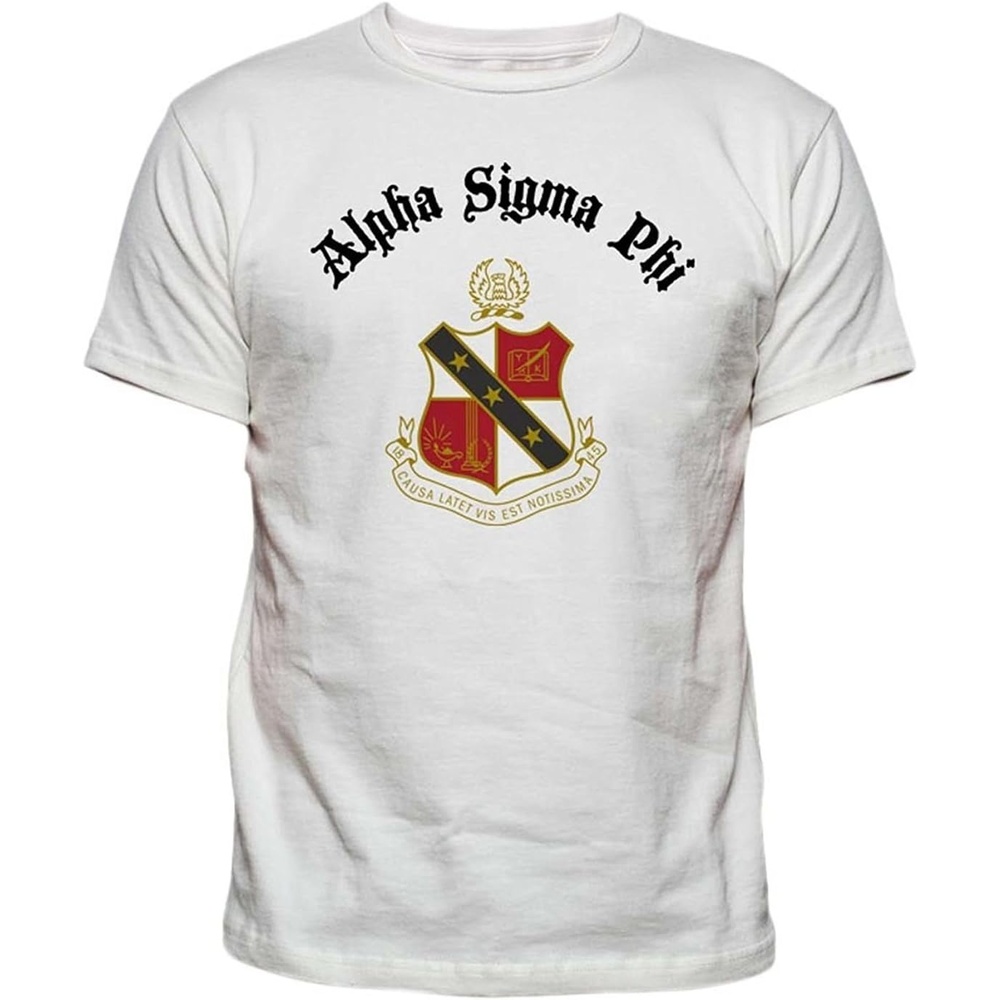 image:imageAlpha Sigma Phi Vintage Crest TShirtWhite