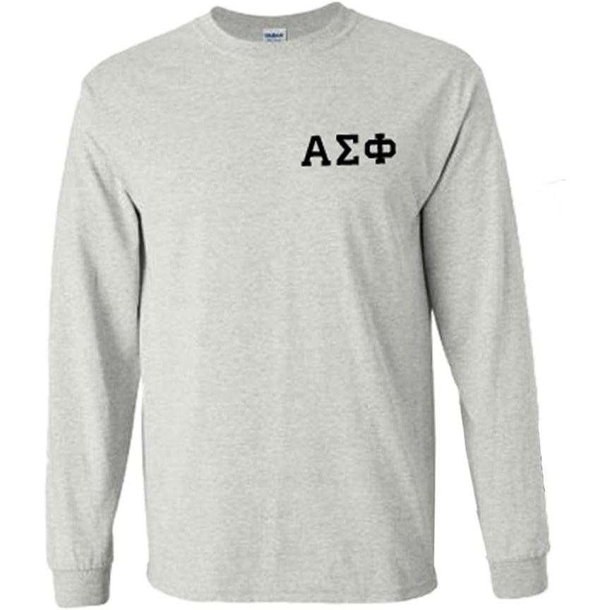 image:imageAlpha Sigma Phi World Famous Crest Long Sleeve TShirtLight Grey
