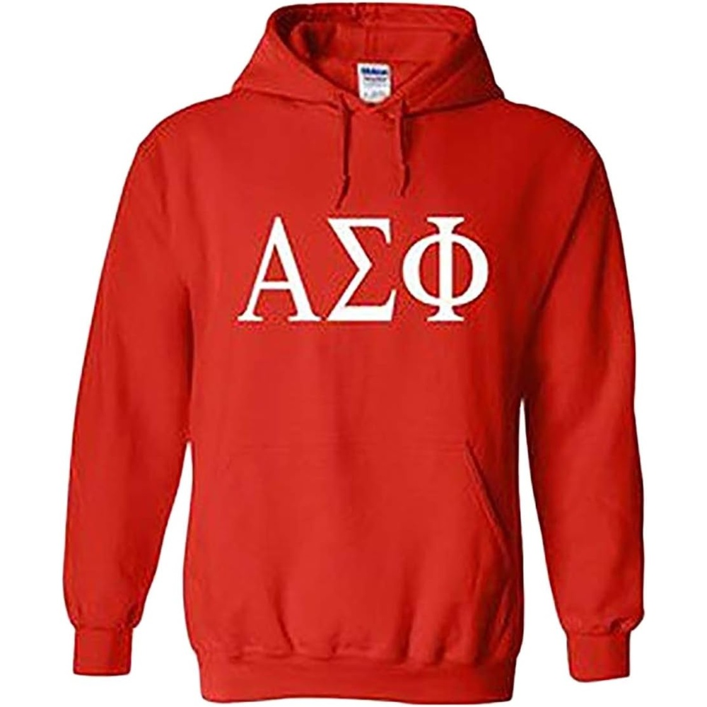 image:imageAlpha Sigma Phi World Famous Greek Hoodie Red with White ImprintRed