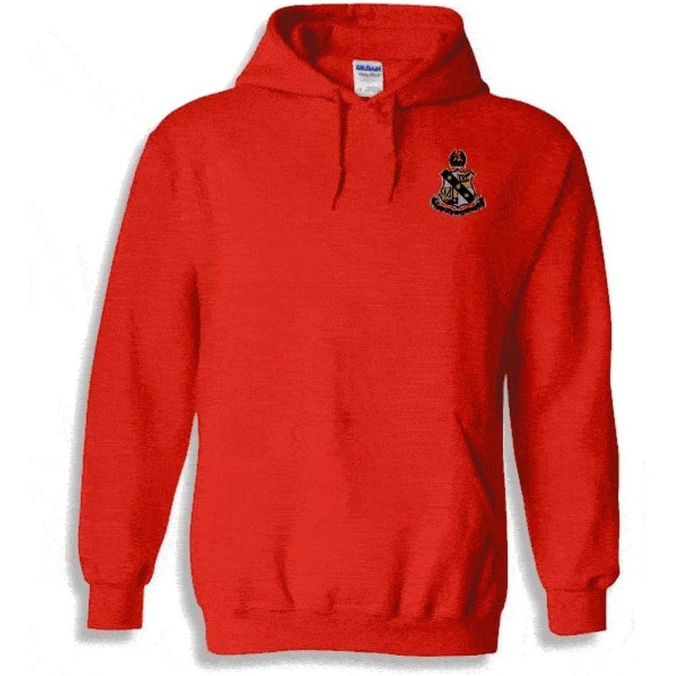 image:imageGreekgear Alpha Sigma Phi Crest Shield Emblem Hooded SweatshirtRed