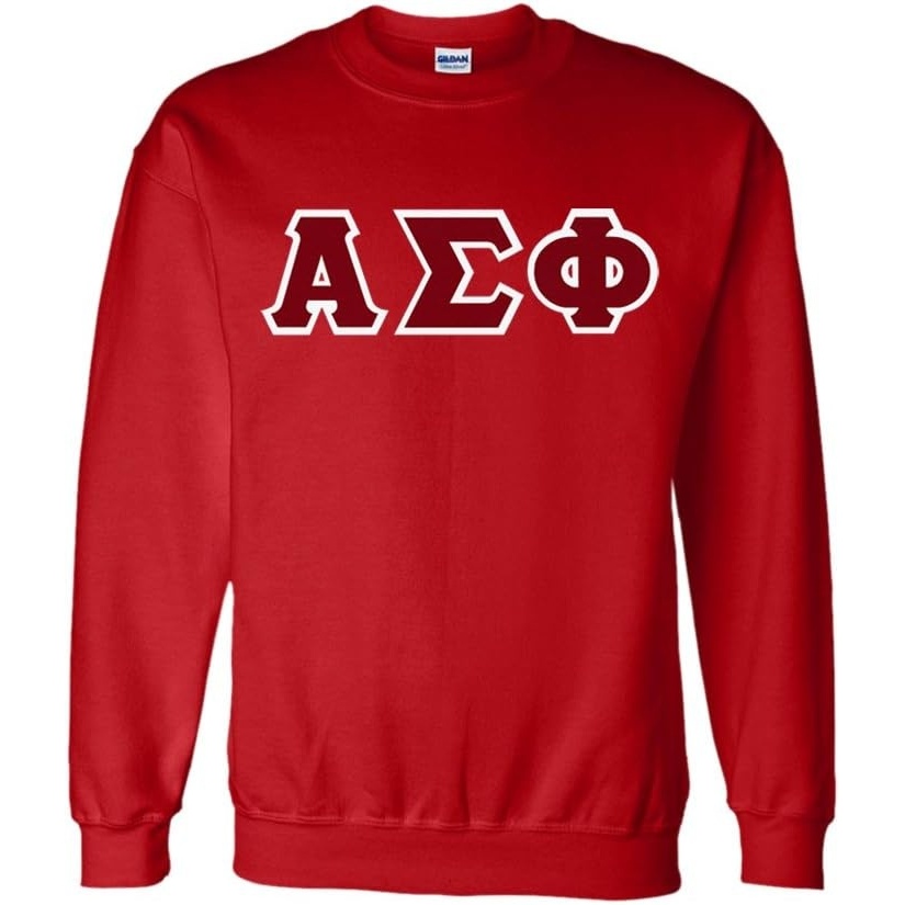 image:imageGreekgear Alpha Sigma Phi Lettered CrewneckRed