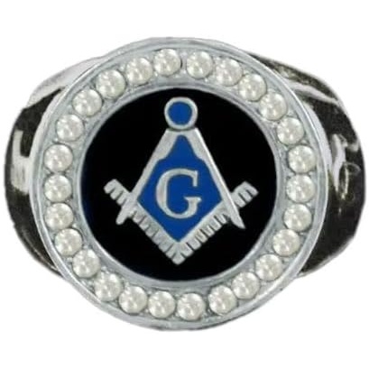 image:imageGreekgear Mason Ring Silver WAustrian Crystals