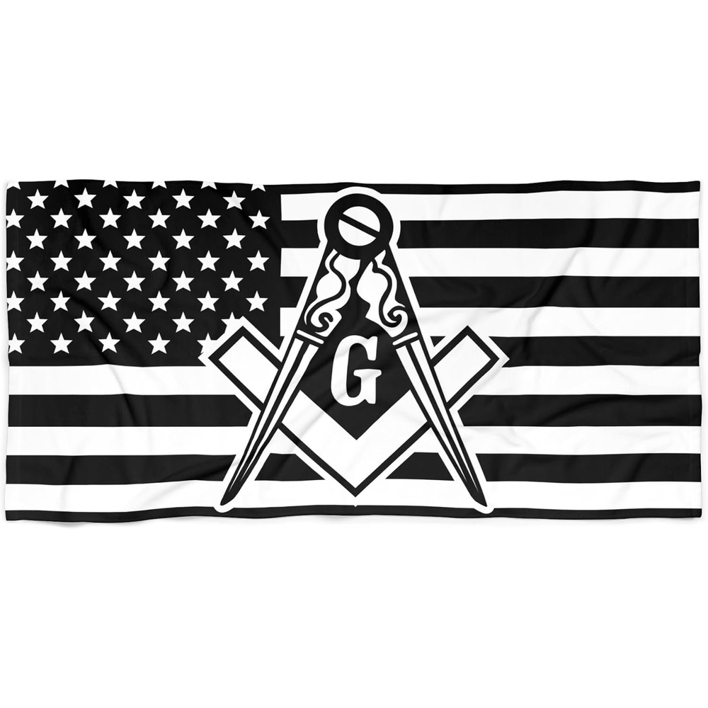 image:imageGreekgear Mason USA Flag Beach Towel30 60