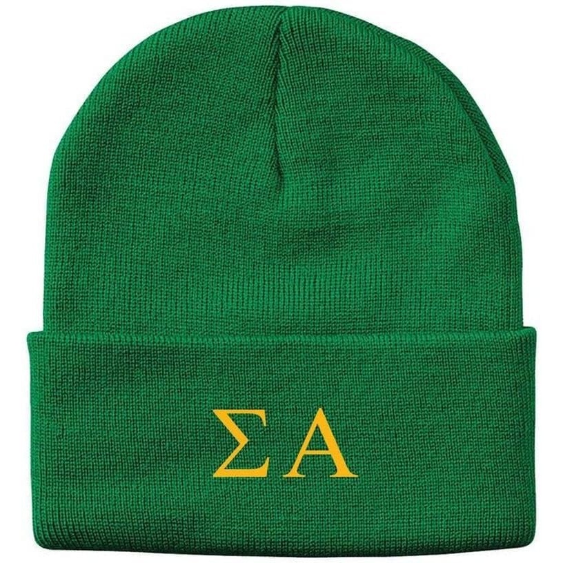 image:imageGreekgear Sigma Alpha Greek Letter Knit Cap Kelly Green