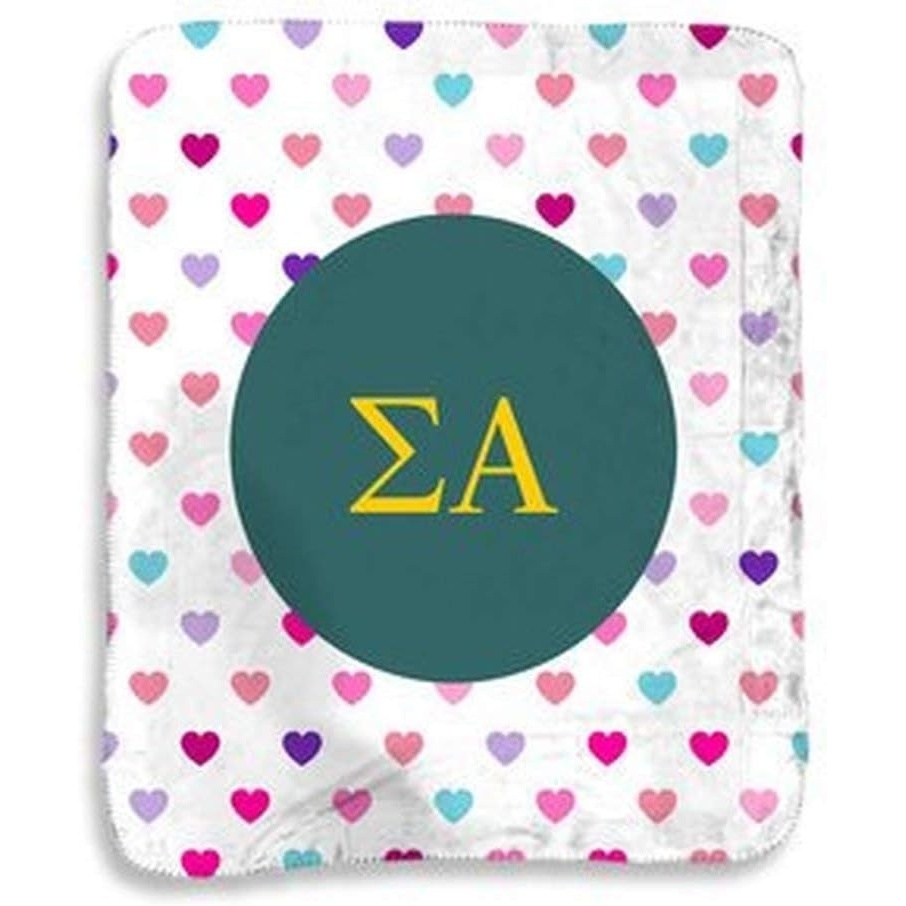 image:imageGreekgear Sigma Alpha Hearts Sherpa Lap Blanket