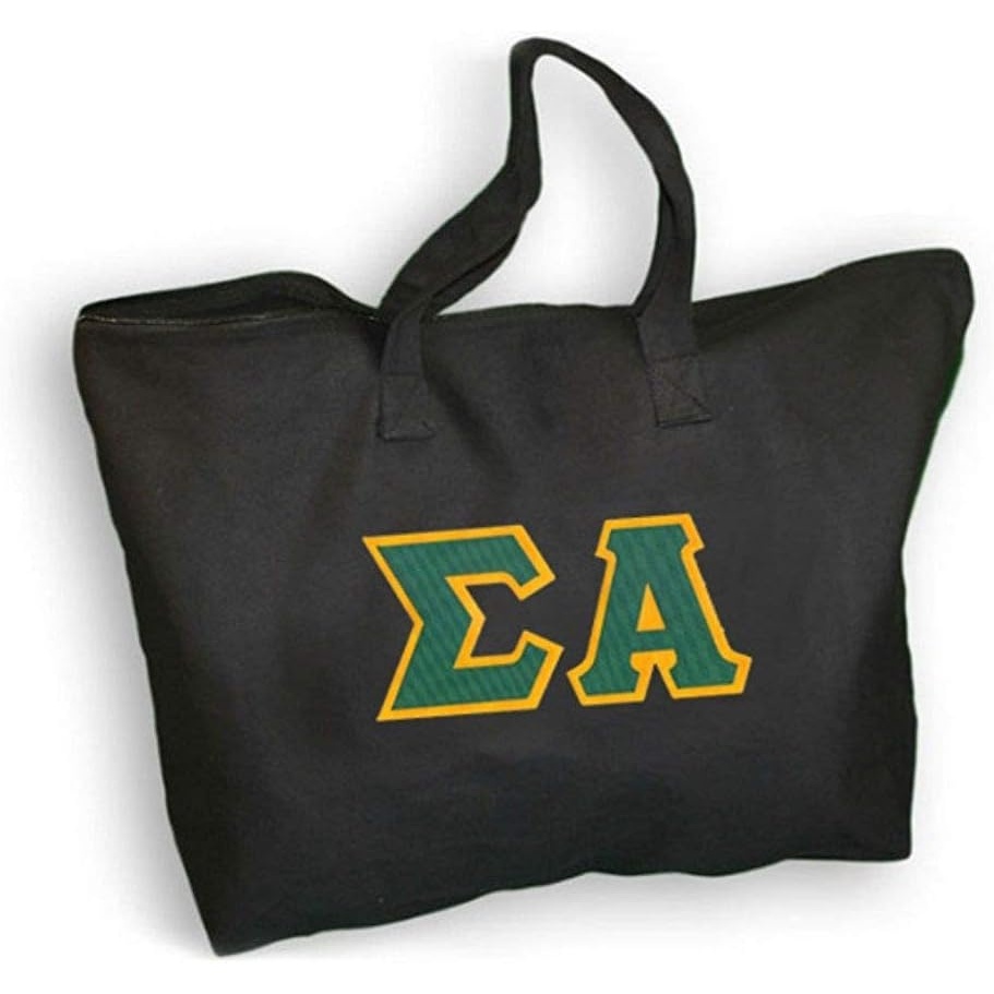 image:imageGreekgear Sigma Alpha Lettered Tote BagBlack