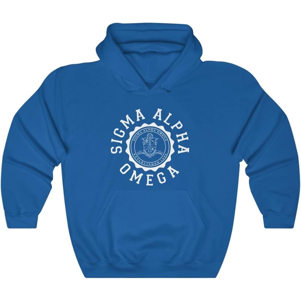 image:imageGreekgear Sigma Alpha Omega Unisex College Seal HoodieRoyal
