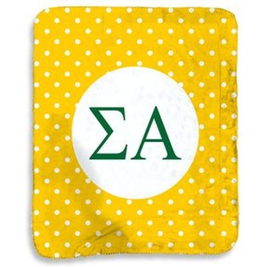 image:imageGreekgear Sigma Alpha Polka Dots Sherpa Lap Blanket