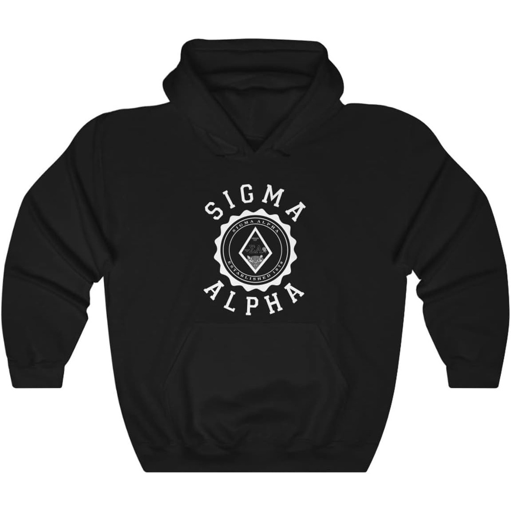image:imageGreekgear Sigma Alpha Unisex College Seal HoodieBlack