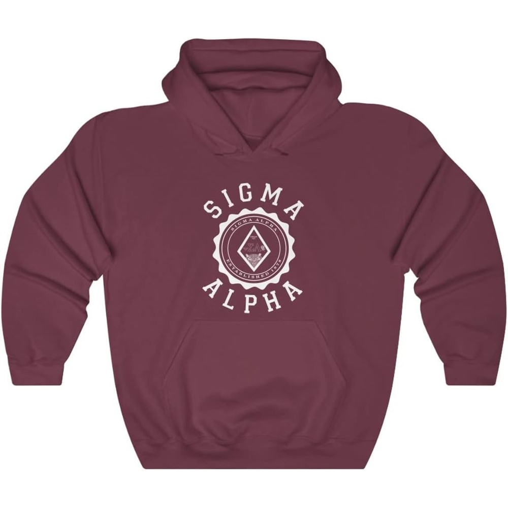 image:imageGreekgear Sigma Alpha Unisex College Seal HoodieMaroon