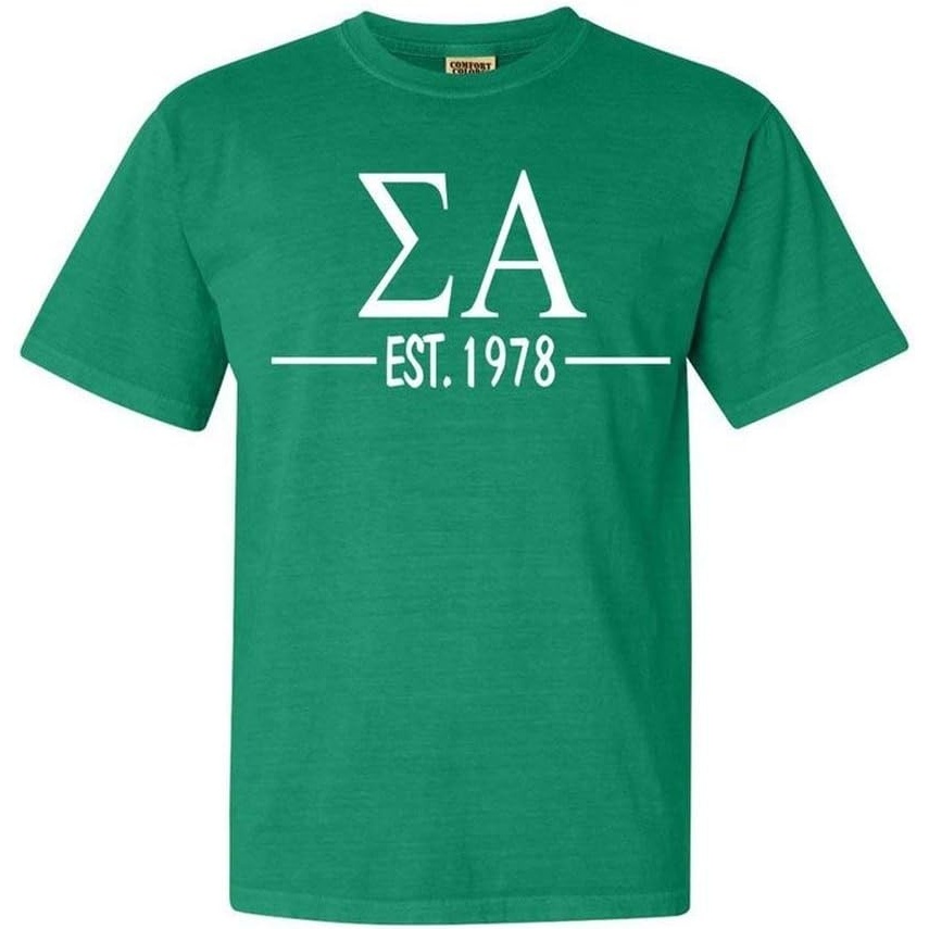 image:imageSigma Alpha Custom Greek Lettered Short Sleeve TShirtGrass