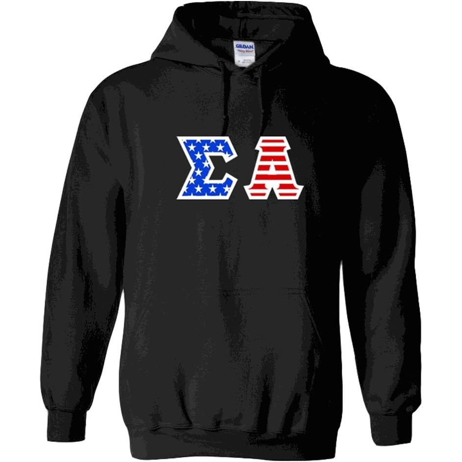 image:imageSigma Alpha Greek Letter American Flag HoodieBlack