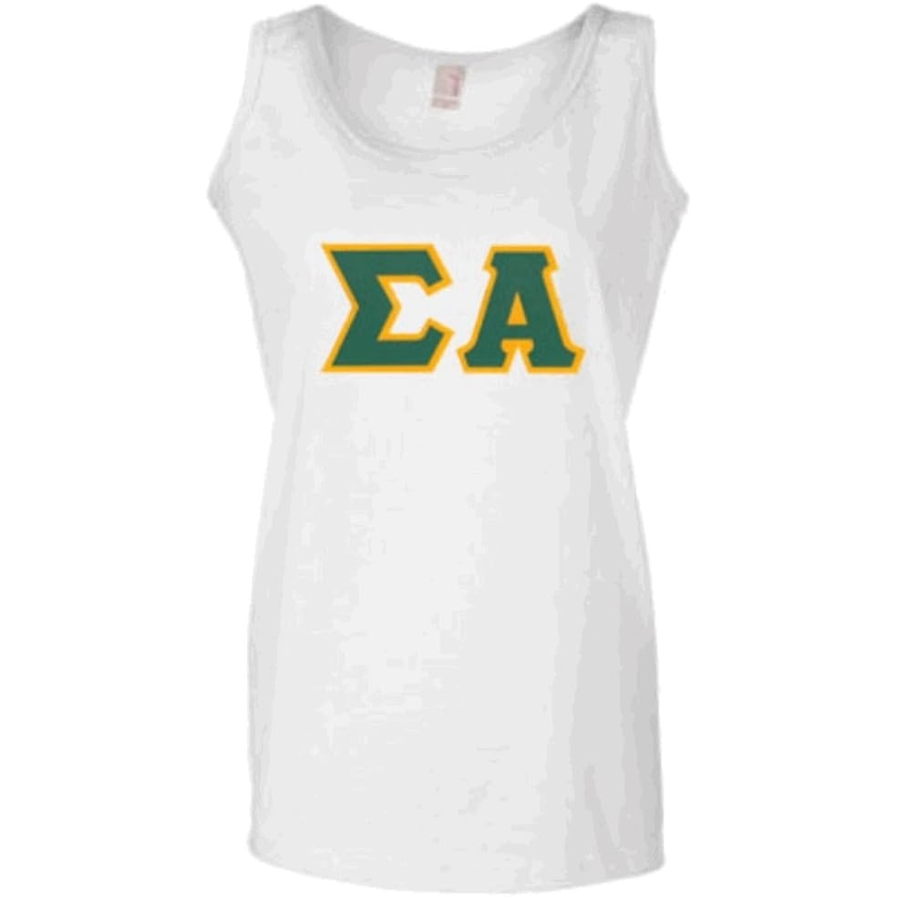 image:imageSigma Alpha Lettered Ladies Tank TopWhite