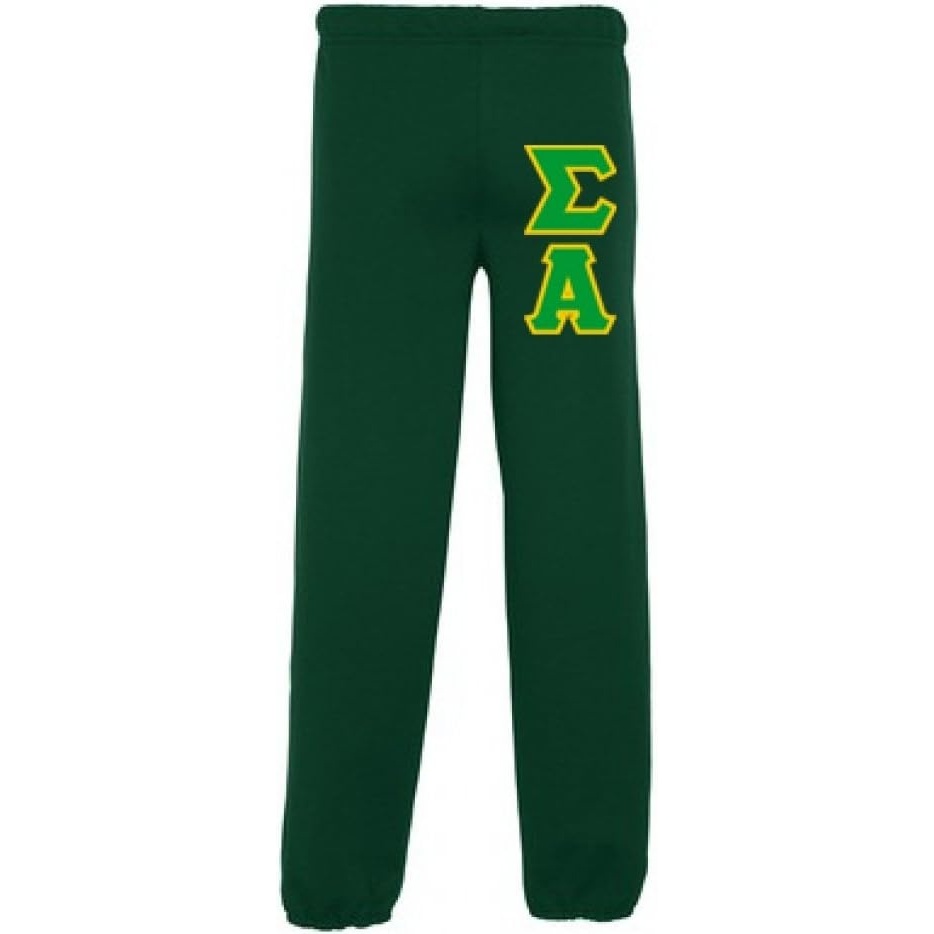 image:imageSigma Alpha Lettered SweatpantsForest Green