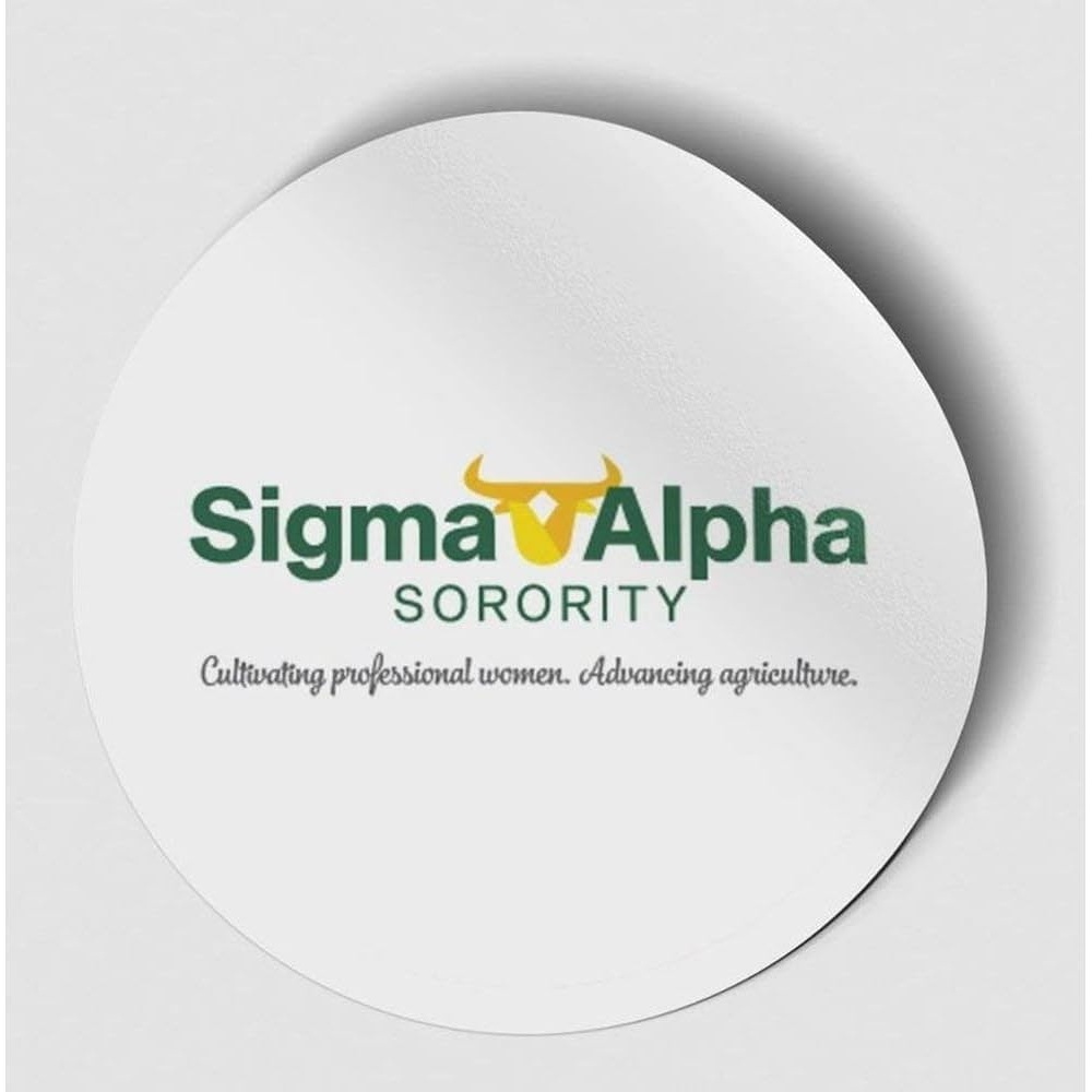 image:imageSigma Alpha Logo Round Decal WhiteWhite
