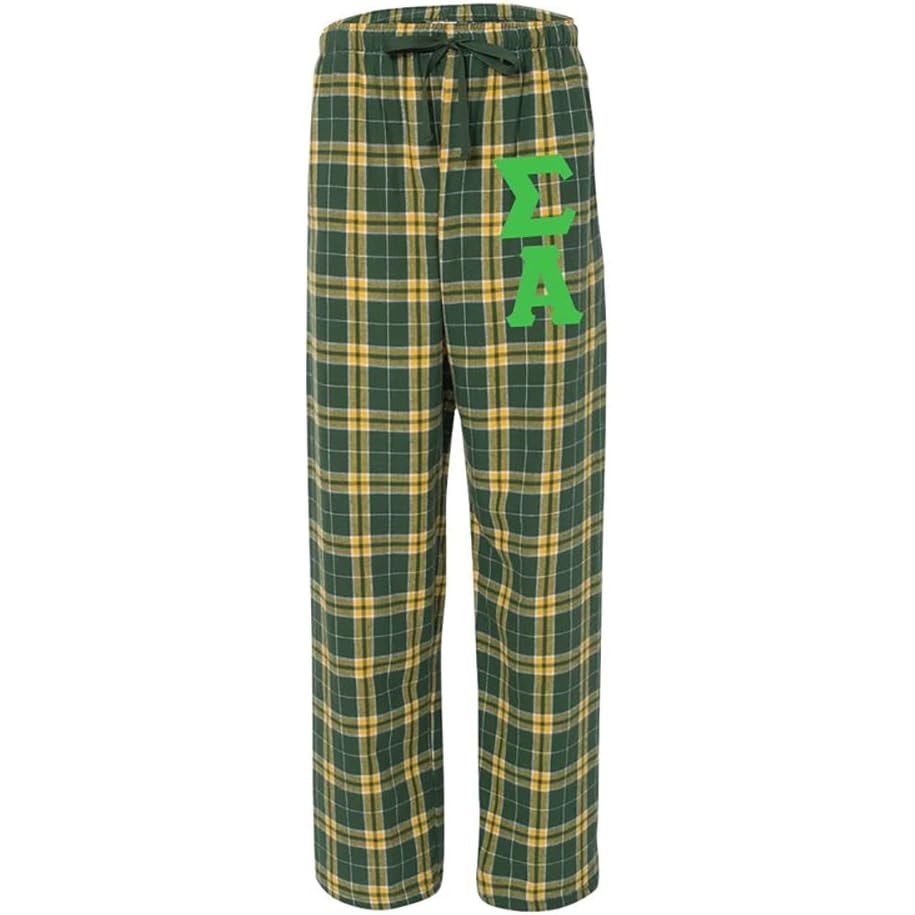 image:imageSigma Alpha Pajamas Flannel Plaid PantGreenGold