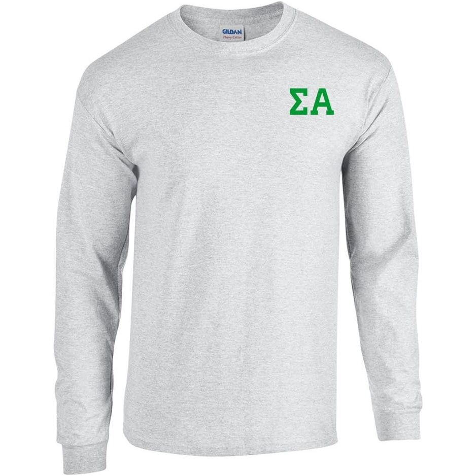 image:imageSigma Alpha World Famous Crest Long Sleeve TShirtLight Grey
