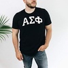 Alpha Sigma Phi Arched Greek Letter T-Shirt(Black)