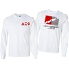 Alpha Sigma Phi Flag Long Sleeve T-Shirt(White)