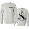 Alpha Sigma Phi World Famous Crest Long Sleeve T-Shirt(Light Grey)