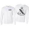 Alpha Sigma Phi World Famous Crest Long Sleeve T-Shirt(White)