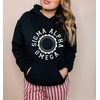 Greekgear Sigma Alpha Omega Unisex College Seal Hoodie(Black)