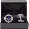 Mason Cufflinks w/Stones In Silver