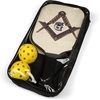 Mason Square & Compass Pickleball Kit(7.5” × 15.5”)
