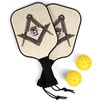 Mason Square & Compass Pickleball Kit(7.5” × 15.5”)