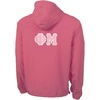 Phi MU Tackle Twill Lettered Pack N Go Pullover(Hot Pink)