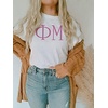 Phi Mu University Greek T-Shirts(White)