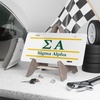 Sigma Alpha Lettered Lines License Covers