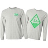 Sigma Alpha World Famous Crest Long Sleeve T-Shirt(Light Grey)