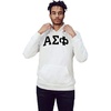 Alpha Sigma Phi Arched Greek Letter Hooded Sweatshirt(White)