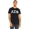 Alpha Sigma Phi Arched Greek Letter T-Shirt(Black)