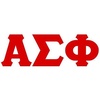 Alpha Sigma Phi Big Greek Letter Window Sticker Decal 4 Inches Red(Red)