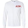 Alpha Sigma Phi Flag Long Sleeve T-Shirt(White)
