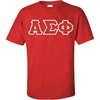 Alpha Sigma Phi Fraternity Crest Twill Letter Tee(Red)